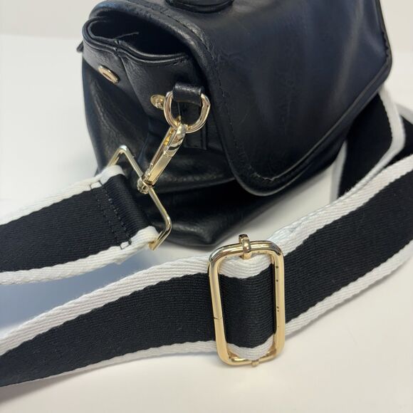 Ah Dorned Mini Crossbody Messenger Bag with Adjustable Striped Guitar Strap - Picture 8 of 11